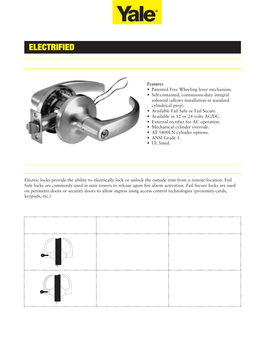 Electrified | Assa 5400LN SERIES User Manual | Page 10 / 16