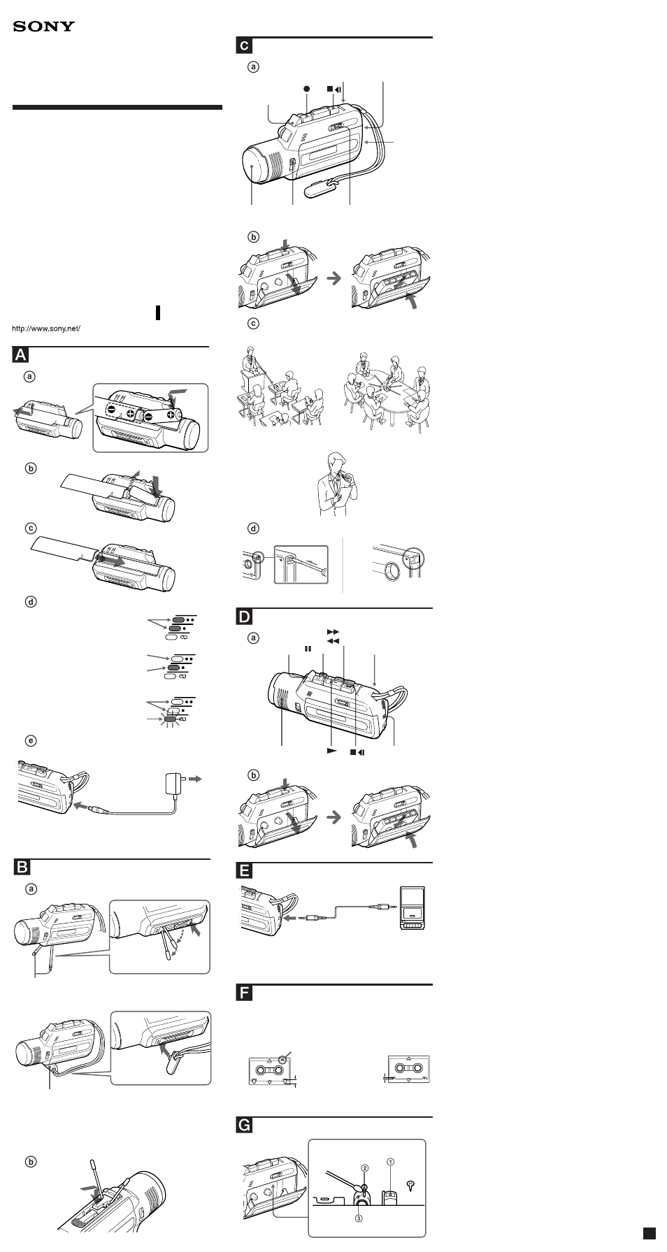 Sony M-100MC User Manual | 3 pages