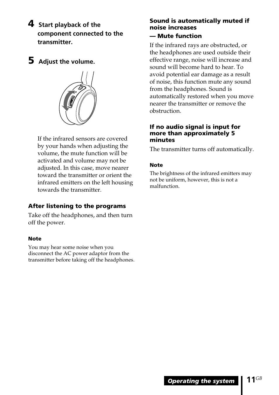 Sony MDR-IF140K User Manual | Page 11 / 44