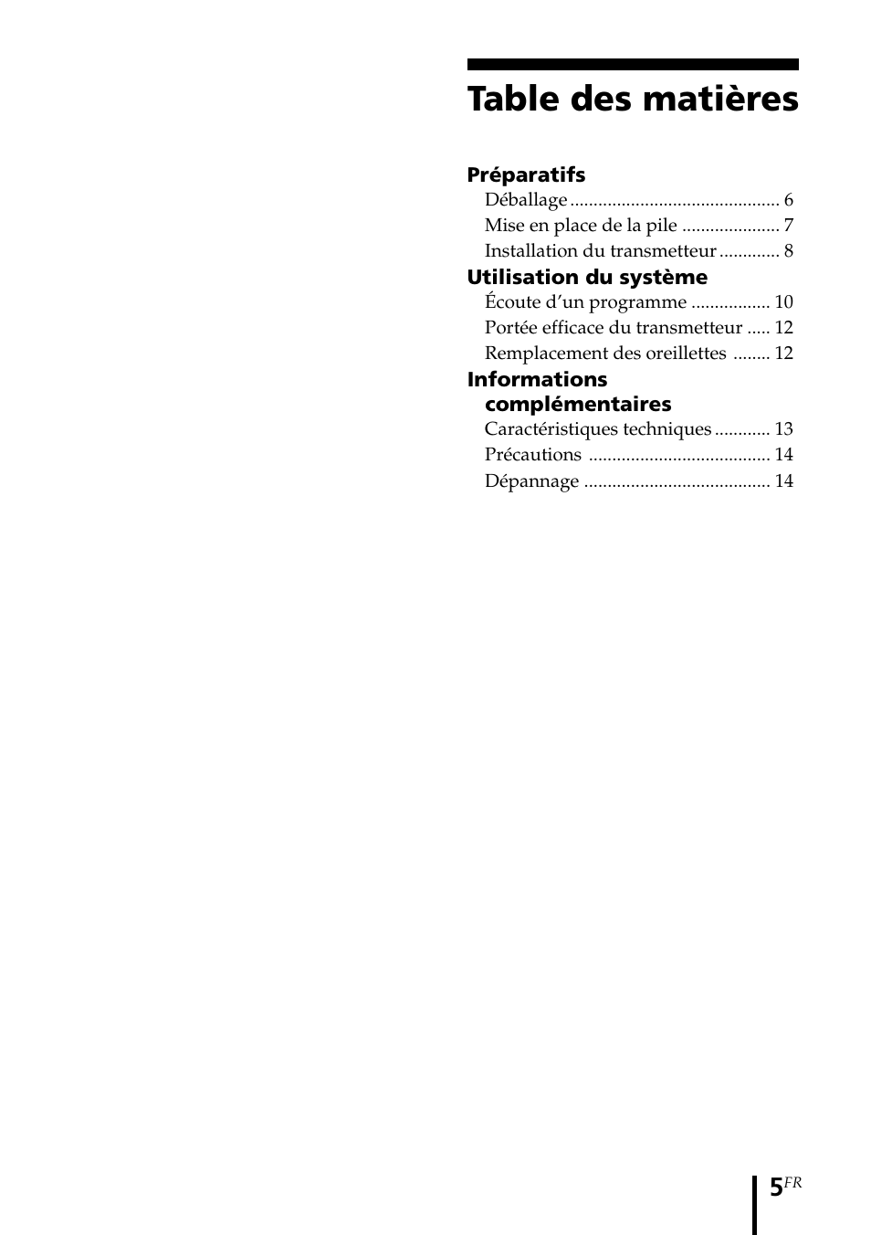 Sony MDR-IF140K User Manual | Page 19 / 44