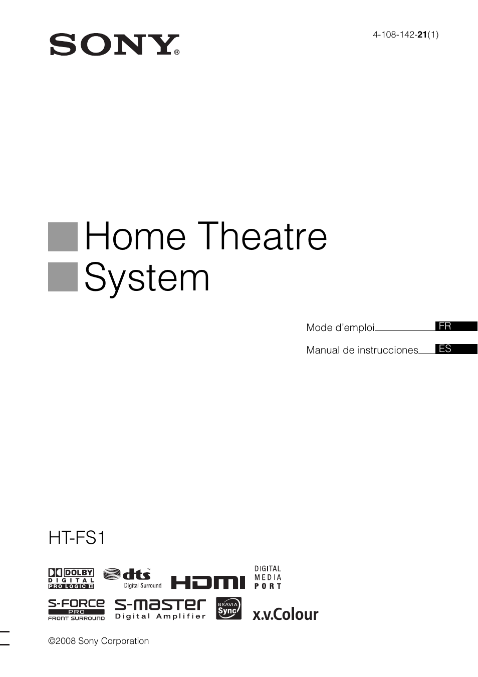 Sony HT-FS1 User Manual | 92 pages