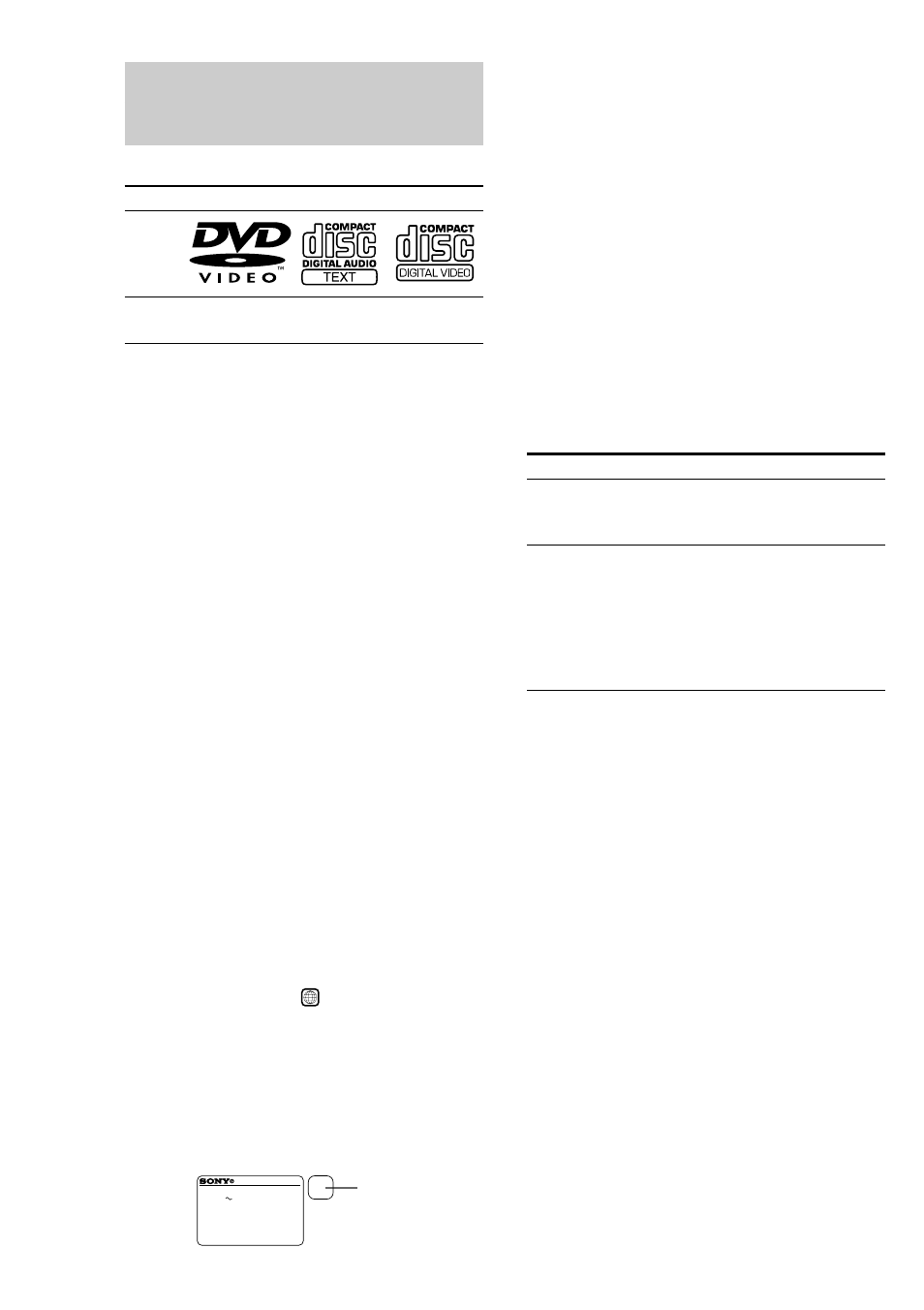 Cette chaîne peut lire les disques suivants, Cette chaîne ne peut pas lire les disques suivants | Sony MHC-DP1000D User Manual | Page 72 / 200