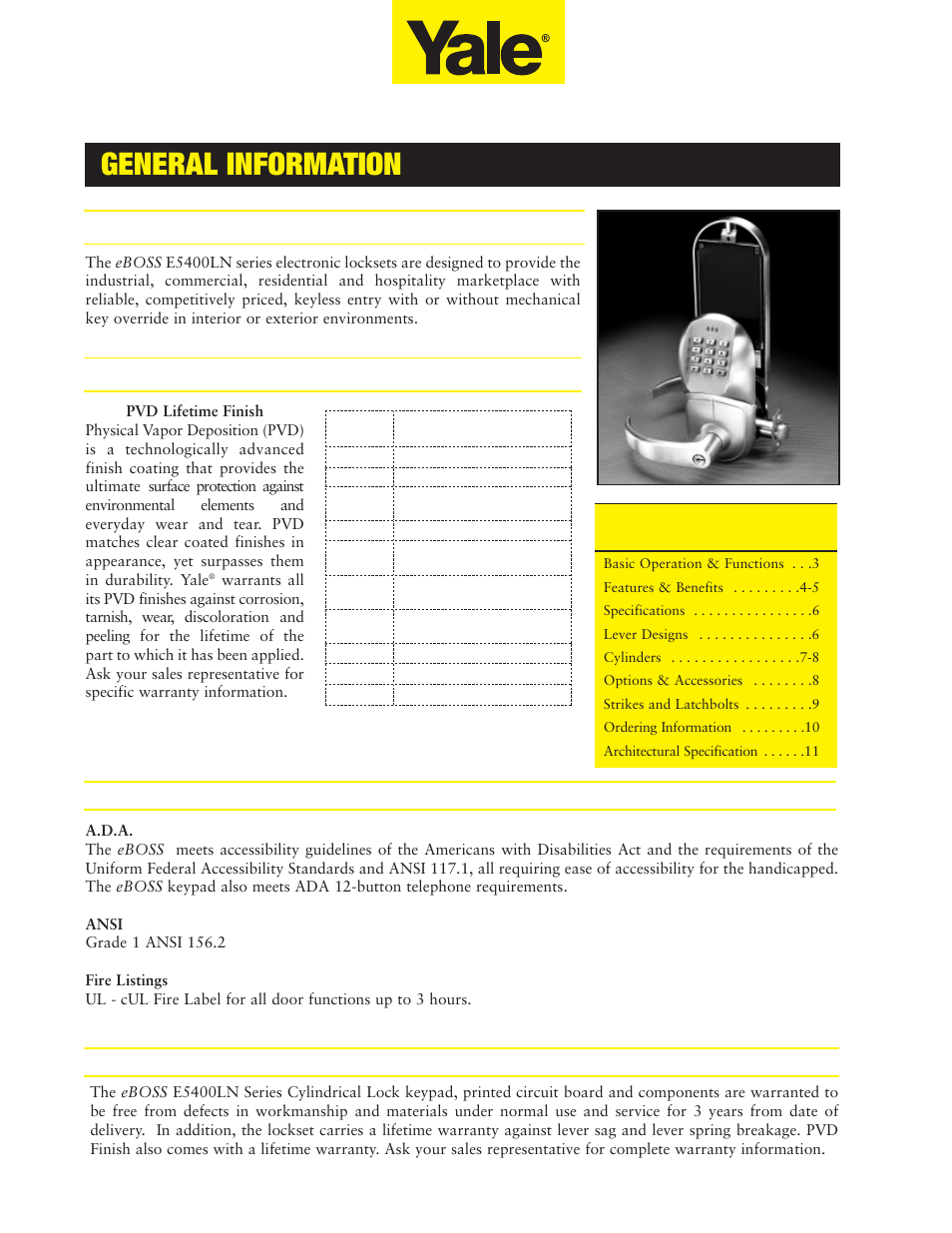 Assa E5496LN User Manual | Page 2 / 12