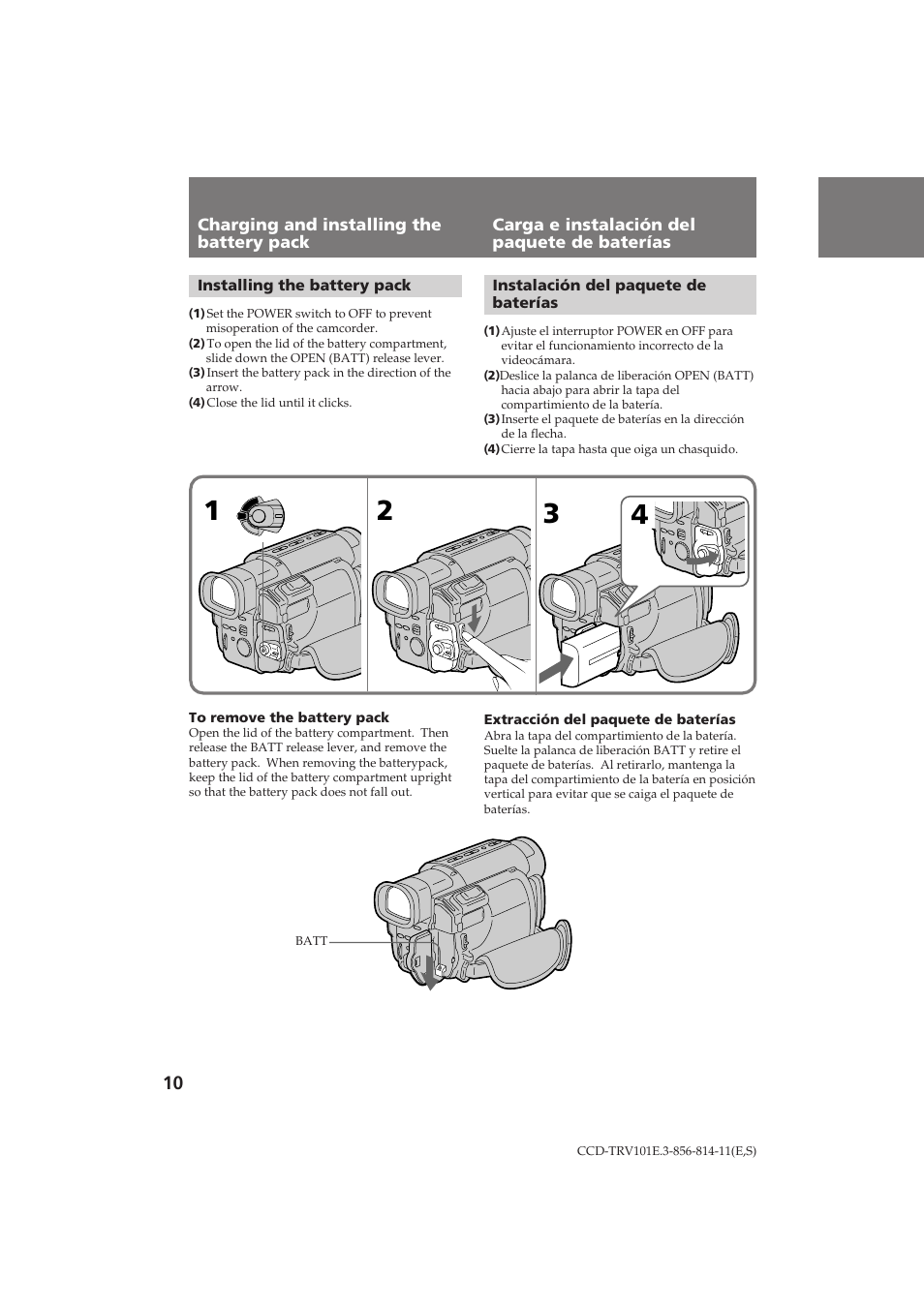 Sony CCD-TRV101E User Manual | Page 10 / 120