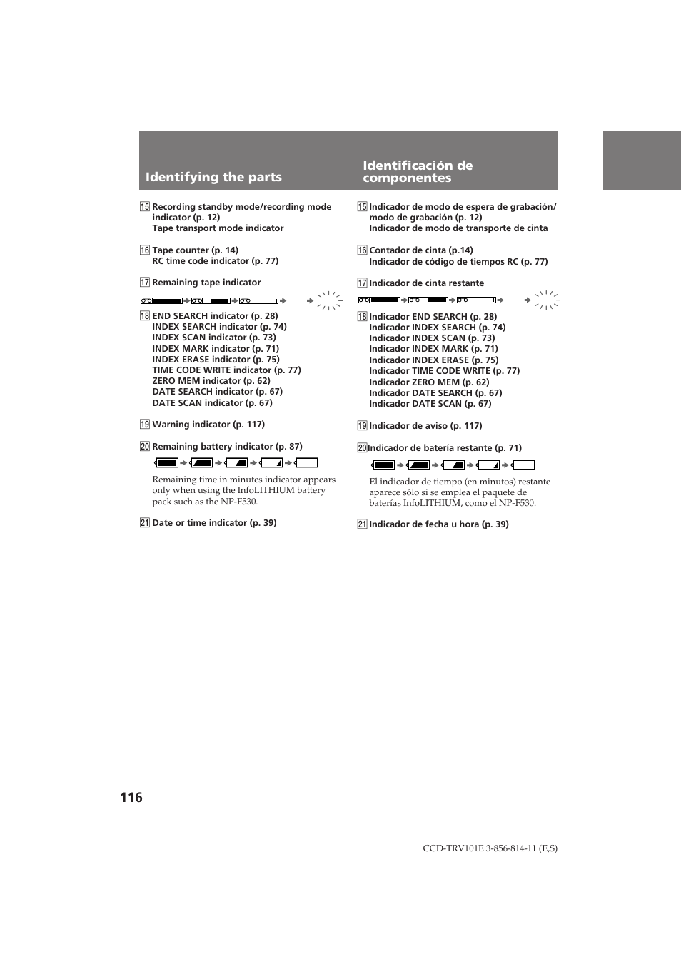 Sony CCD-TRV101E User Manual | Page 116 / 120