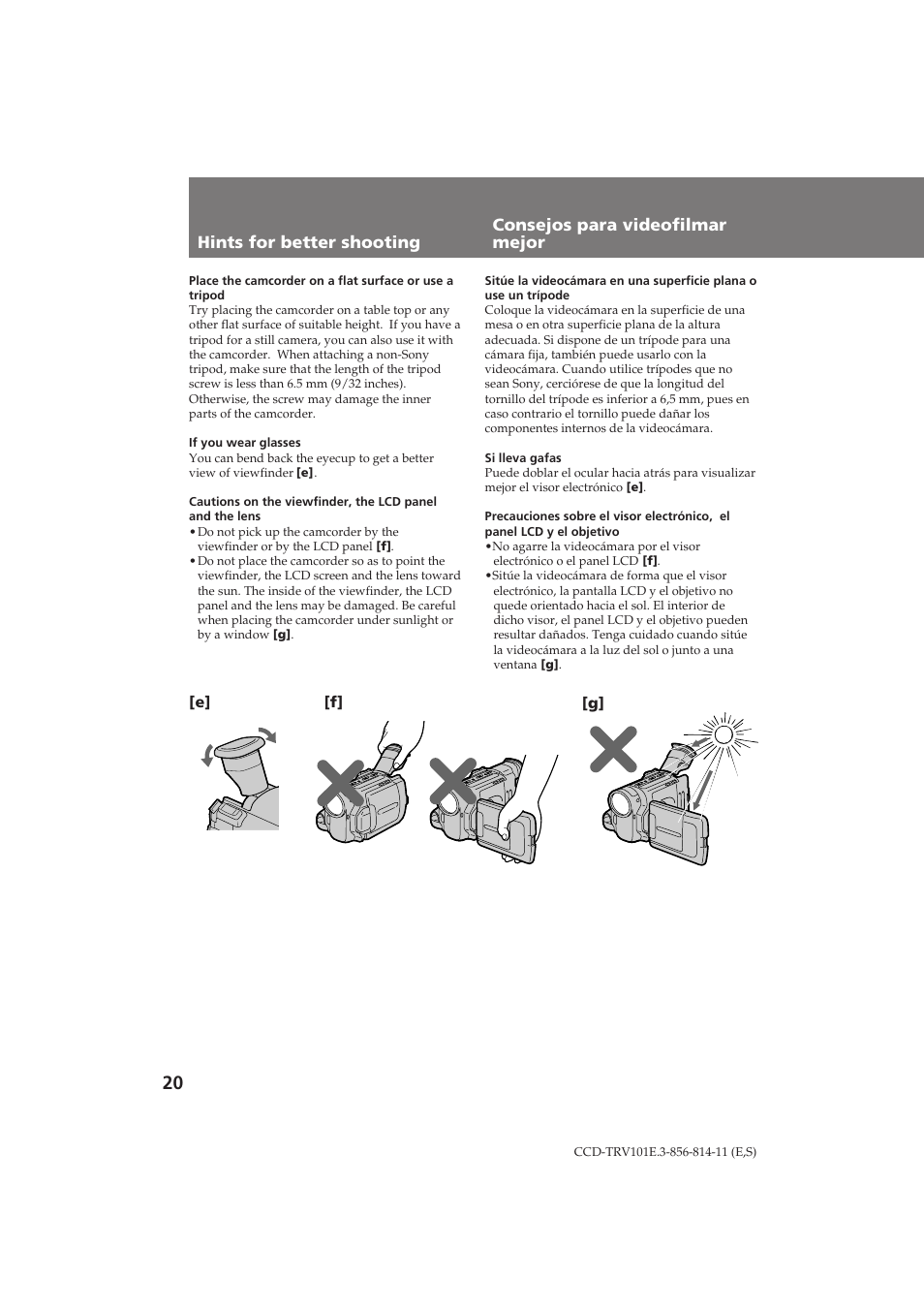 Sony CCD-TRV101E User Manual | Page 20 / 120