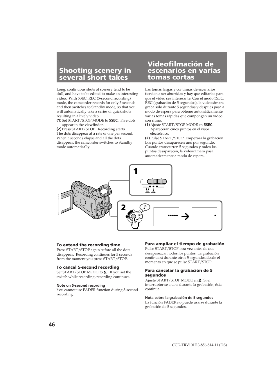 Sony CCD-TRV101E User Manual | Page 46 / 120