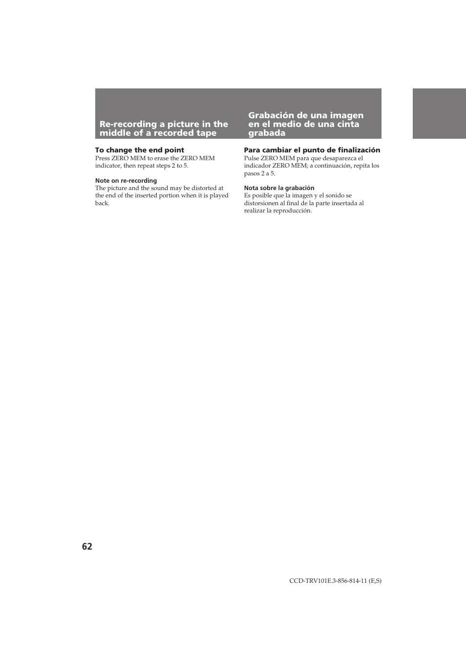 Sony CCD-TRV101E User Manual | Page 62 / 120