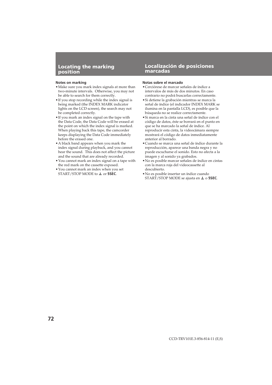 Sony CCD-TRV101E User Manual | Page 72 / 120