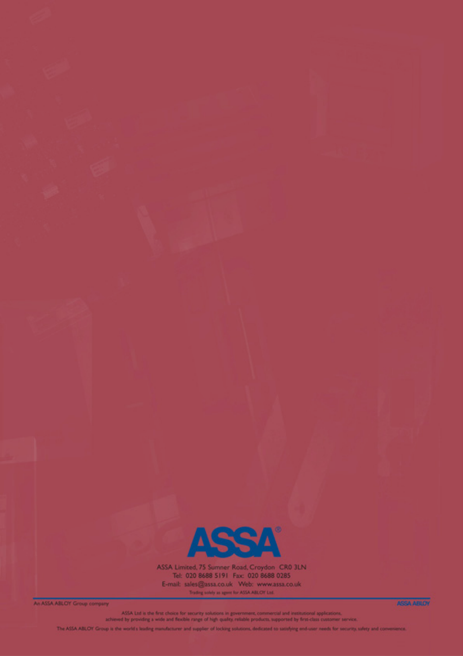 Assa Access Control Electric Locking User Manual | Page 16 / 16