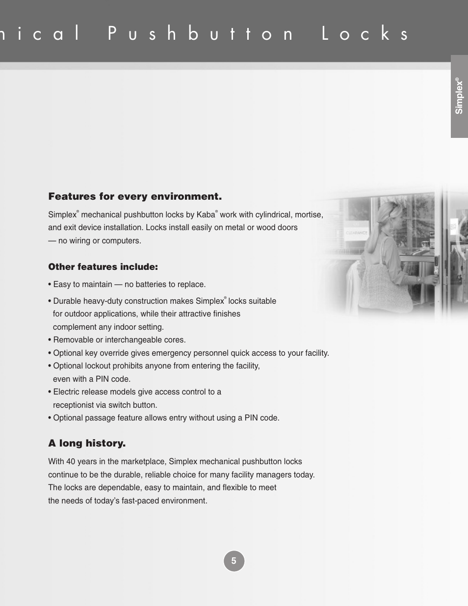 Assa Simplex Mechanical Pushbutton Locks User Manual | Page 5 / 54