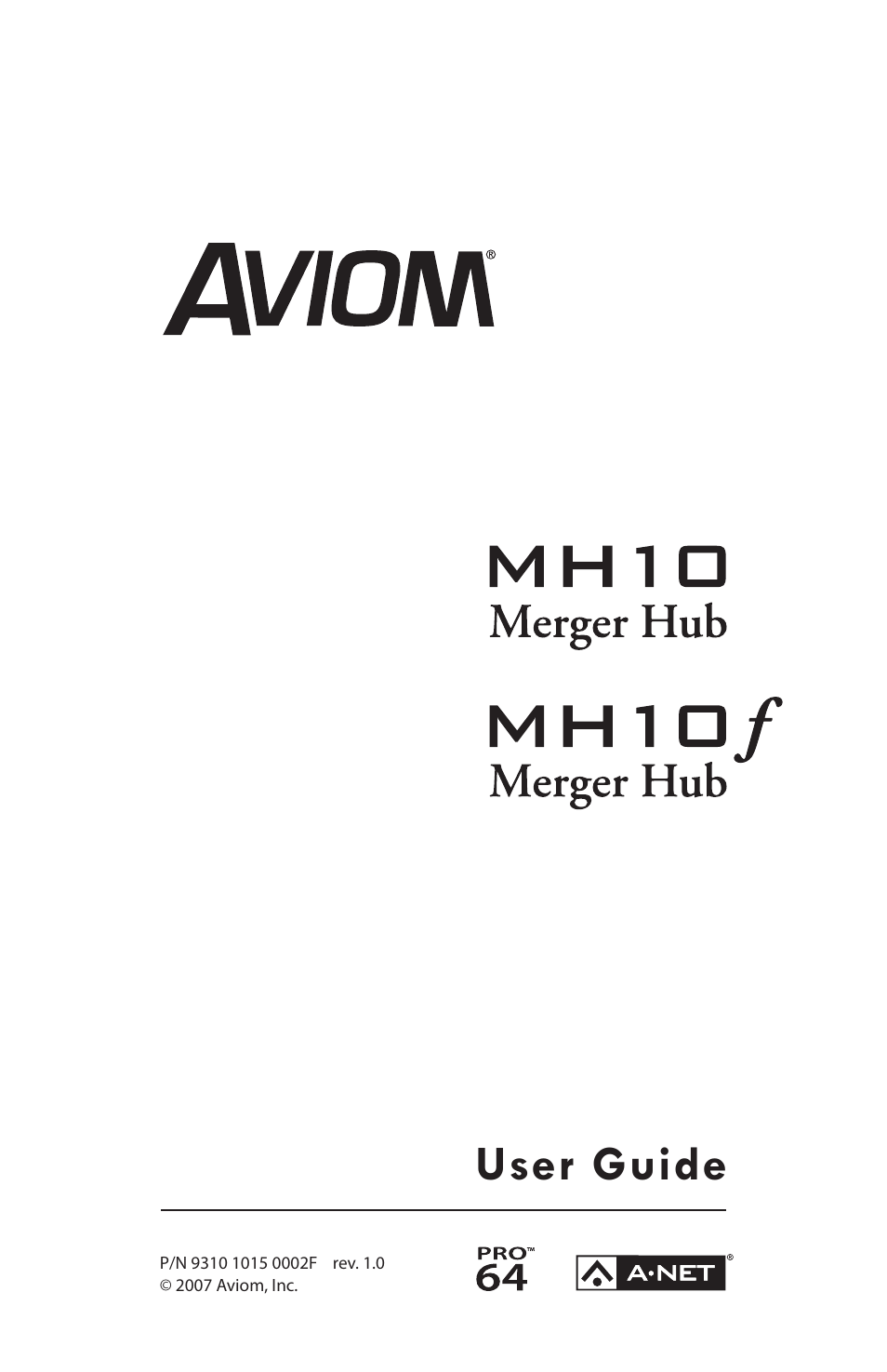 Aviom MH10f User Manual | 41 pages