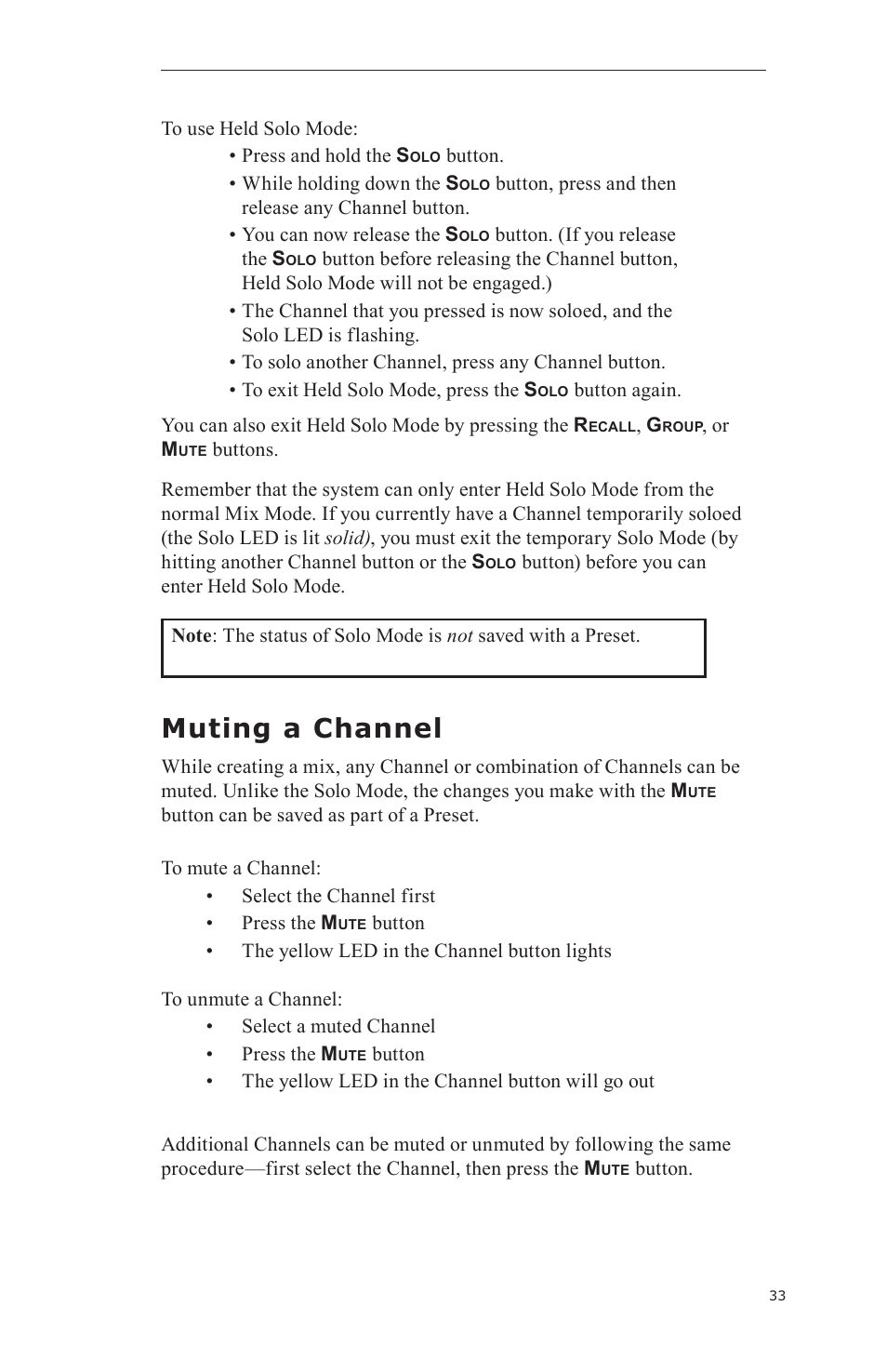 Muting a channel | Aviom A-16CS User Manual | Page 43 / 92