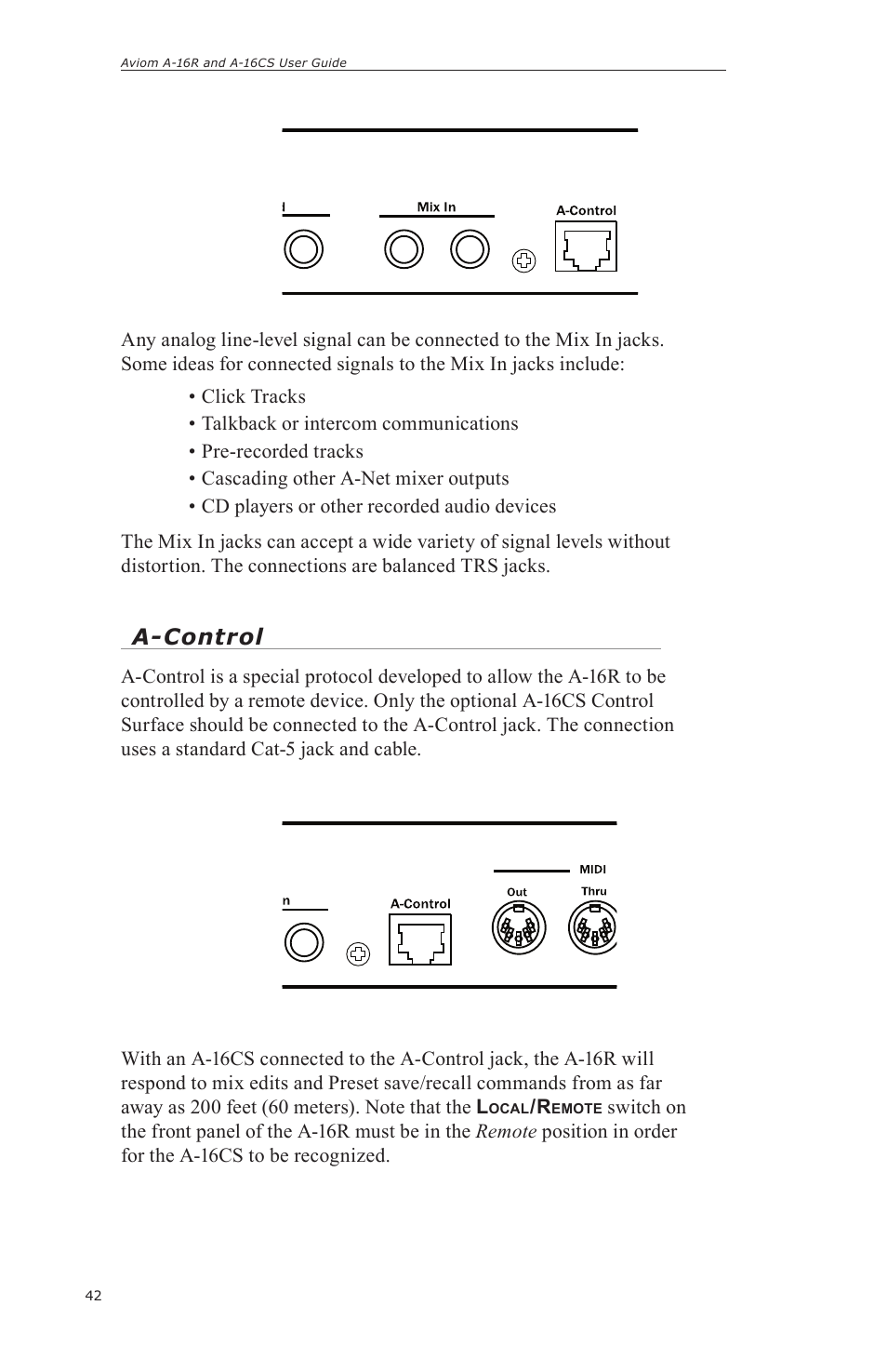 A-control | Aviom A-16CS User Manual | Page 52 / 92