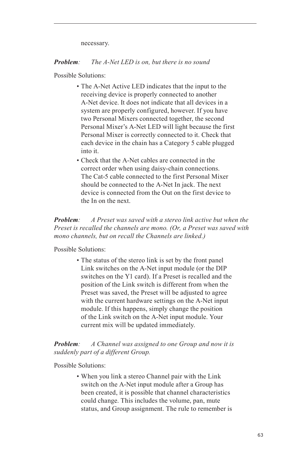 Aviom A-16CS User Manual | Page 73 / 92