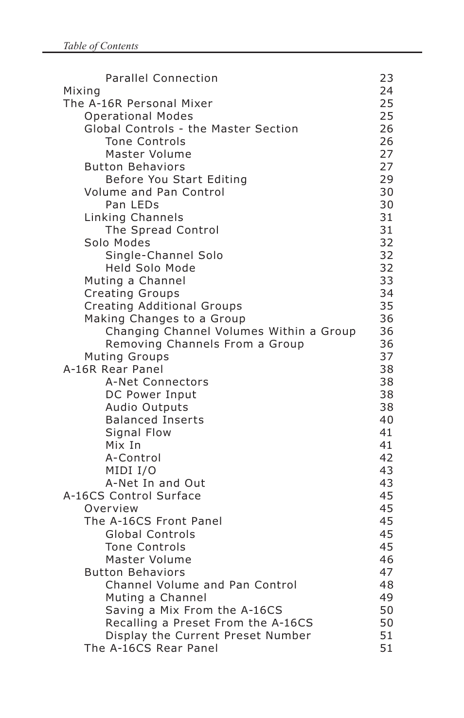 Aviom A-16CS User Manual | Page 8 / 92