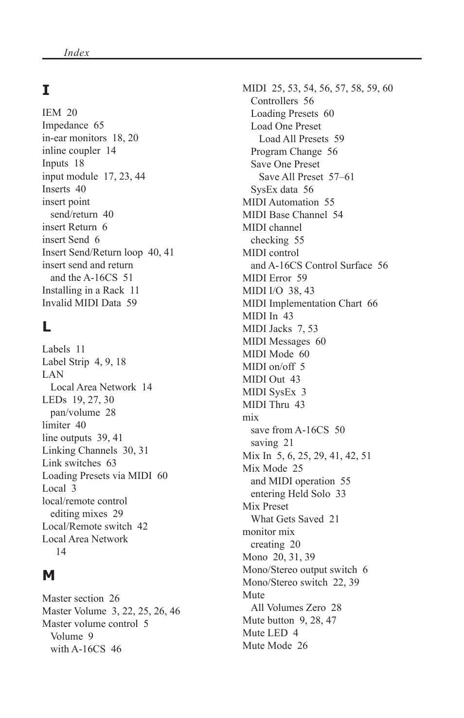 Aviom A-16CS User Manual | Page 88 / 92