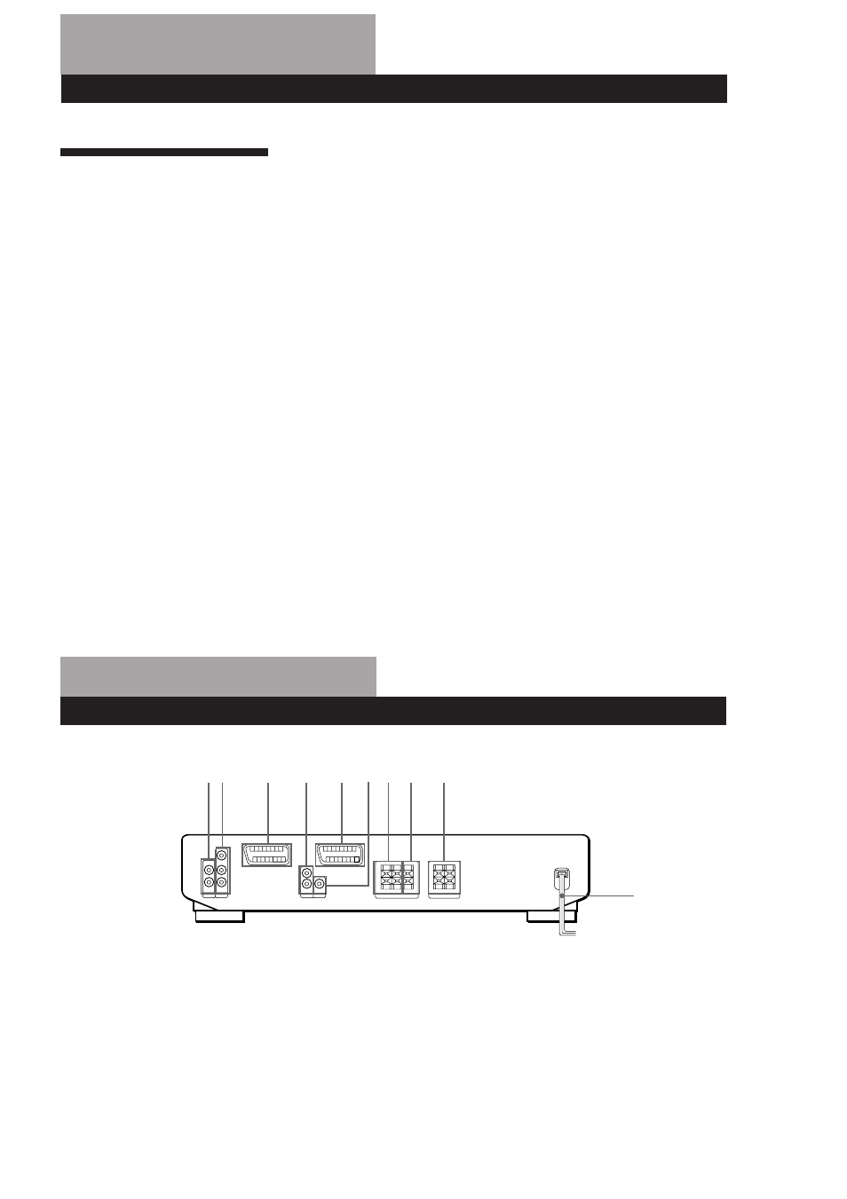 Index, A, b, c, E, f | G, h, i, j, k, l, Description du panneau arrière, T, u, v, w, x, y, z, M, n, o, P, q | Sony TA-VE100 User Manual | Page 22 / 51