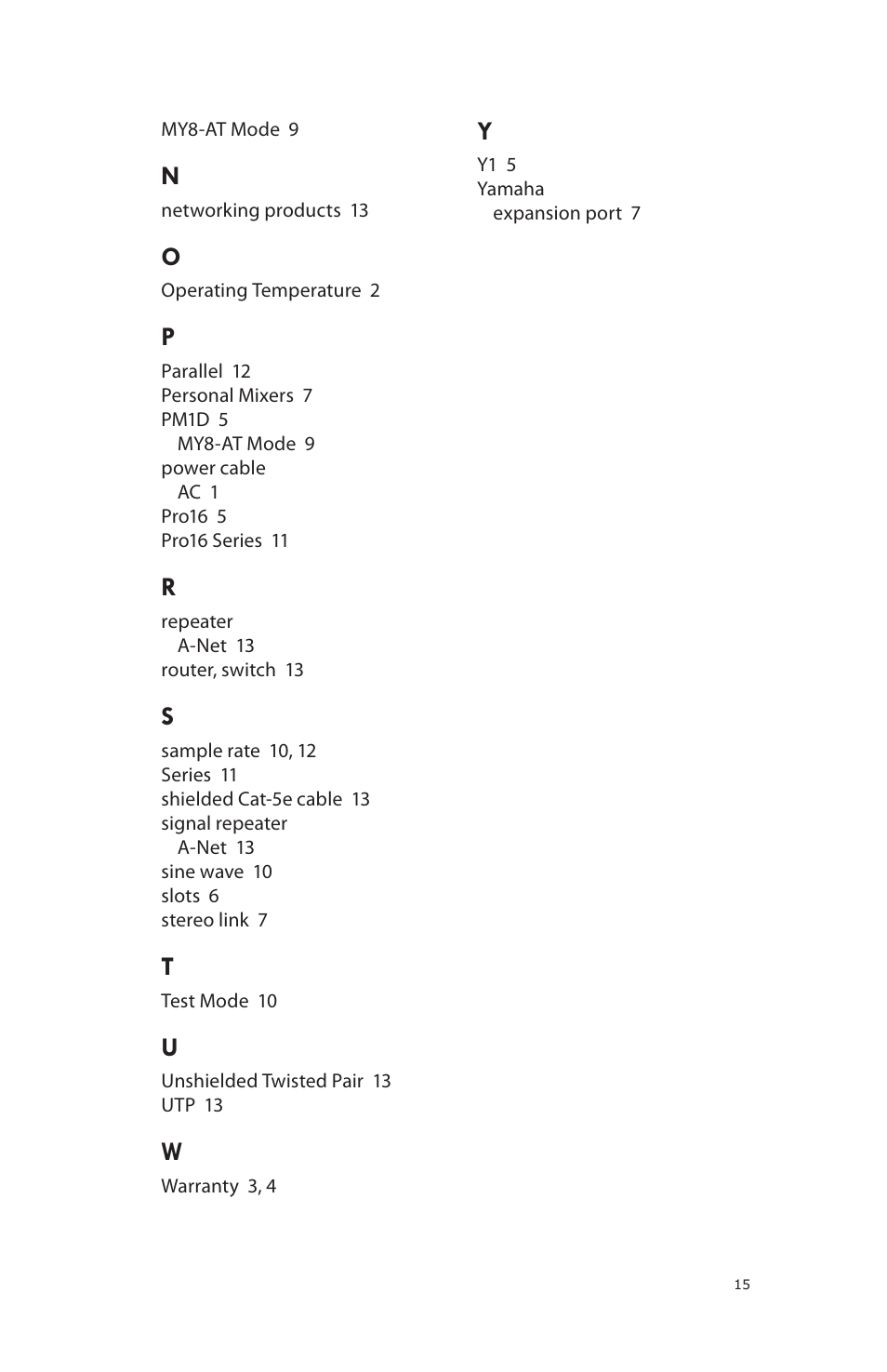 Aviom 16/O-Y1 User Manual | Page 17 / 20