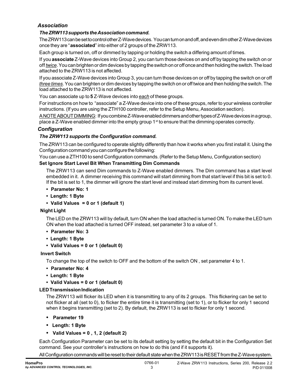 Z-Wave ZRW113 User Manual | Page 3 / 4
