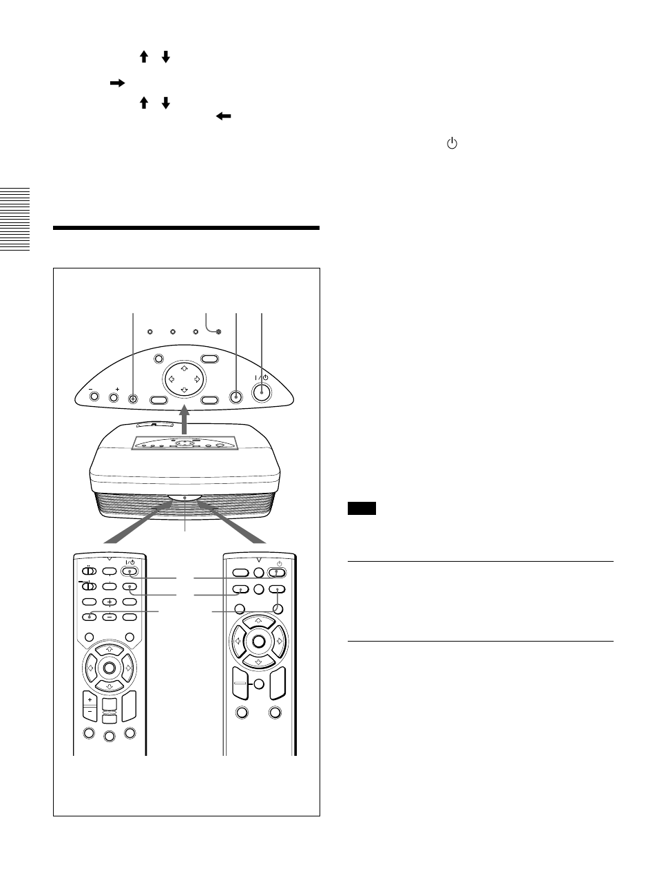 Proyección, Para desactivar la imagen, Para obtener imágenes con la mayor nitidez posible | Gire el anillo de enfoque para ajustar el enfoque | Sony VPL-PS10 User Manual | Page 108 / 128