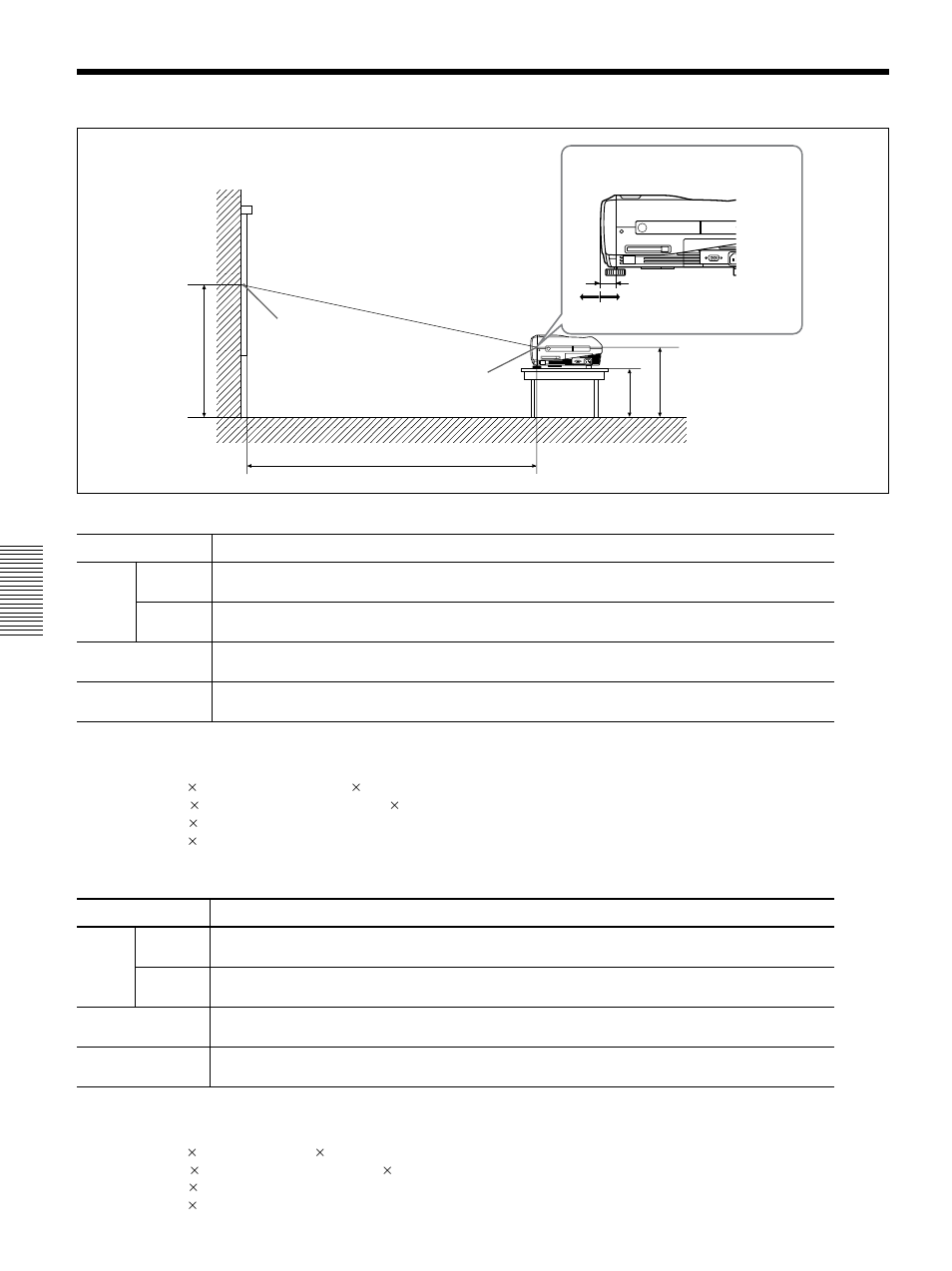 Instalación, Ejemplos de instalación, Vpl-px15/px10 | Vpl-ps10 | Sony VPL-PS10 User Manual | Page 118 / 128