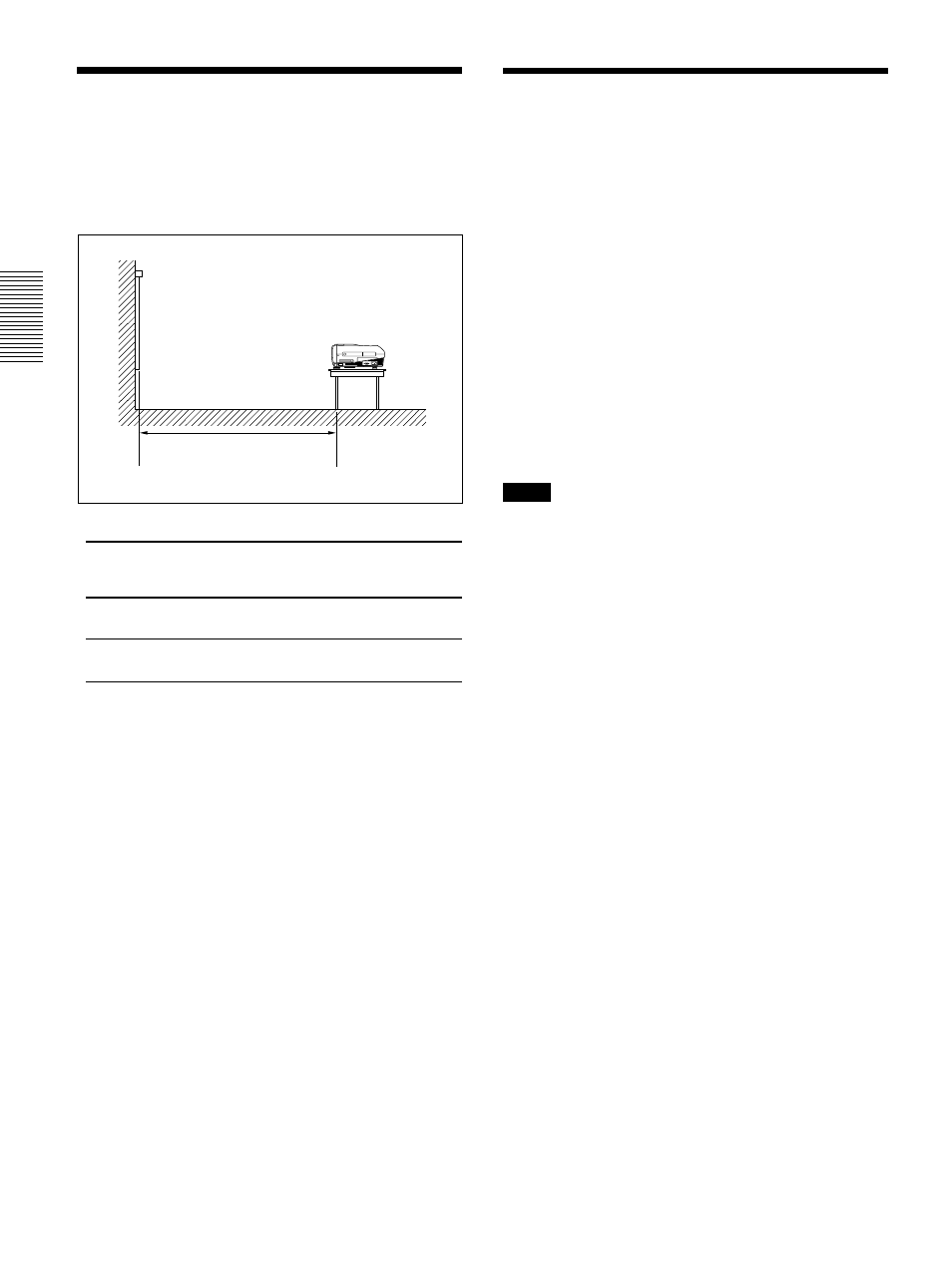 Setting up and projecting, Installing the projector, Connecting the projector | Connecting to a computer | Sony VPL-PS10 User Manual | Page 18 / 128