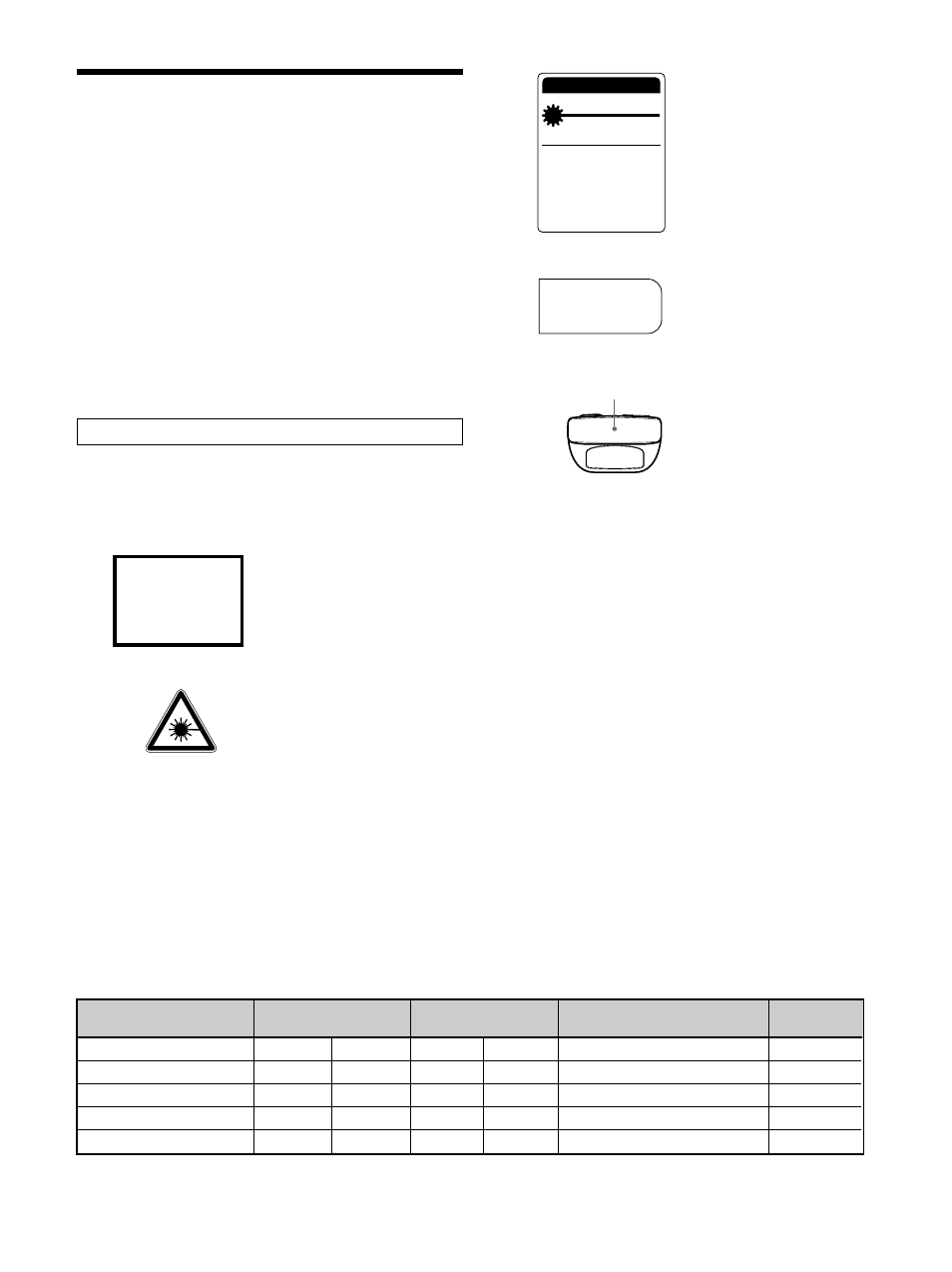 Avertissement | Sony VPL-PS10 User Manual | Page 46 / 128