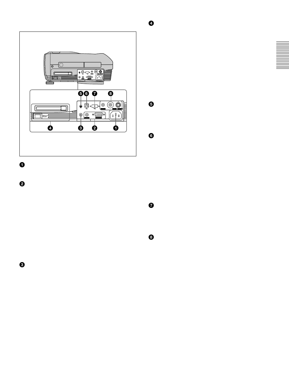 Panneau des connecteurs | Sony VPL-PS10 User Manual | Page 55 / 128
