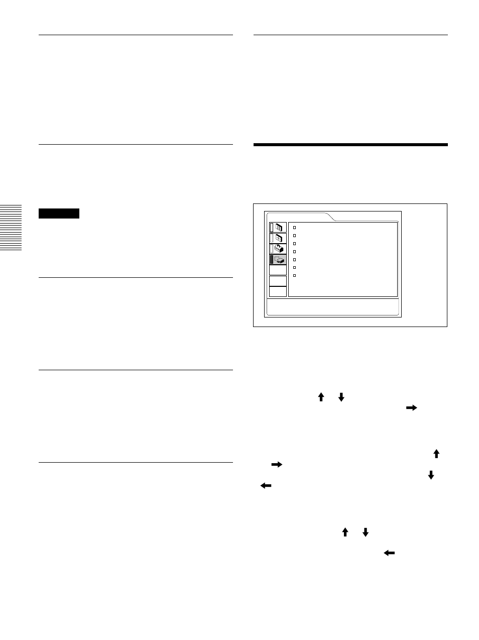 Le menu regl. instal | Sony VPL-PS10 User Manual | Page 74 / 128