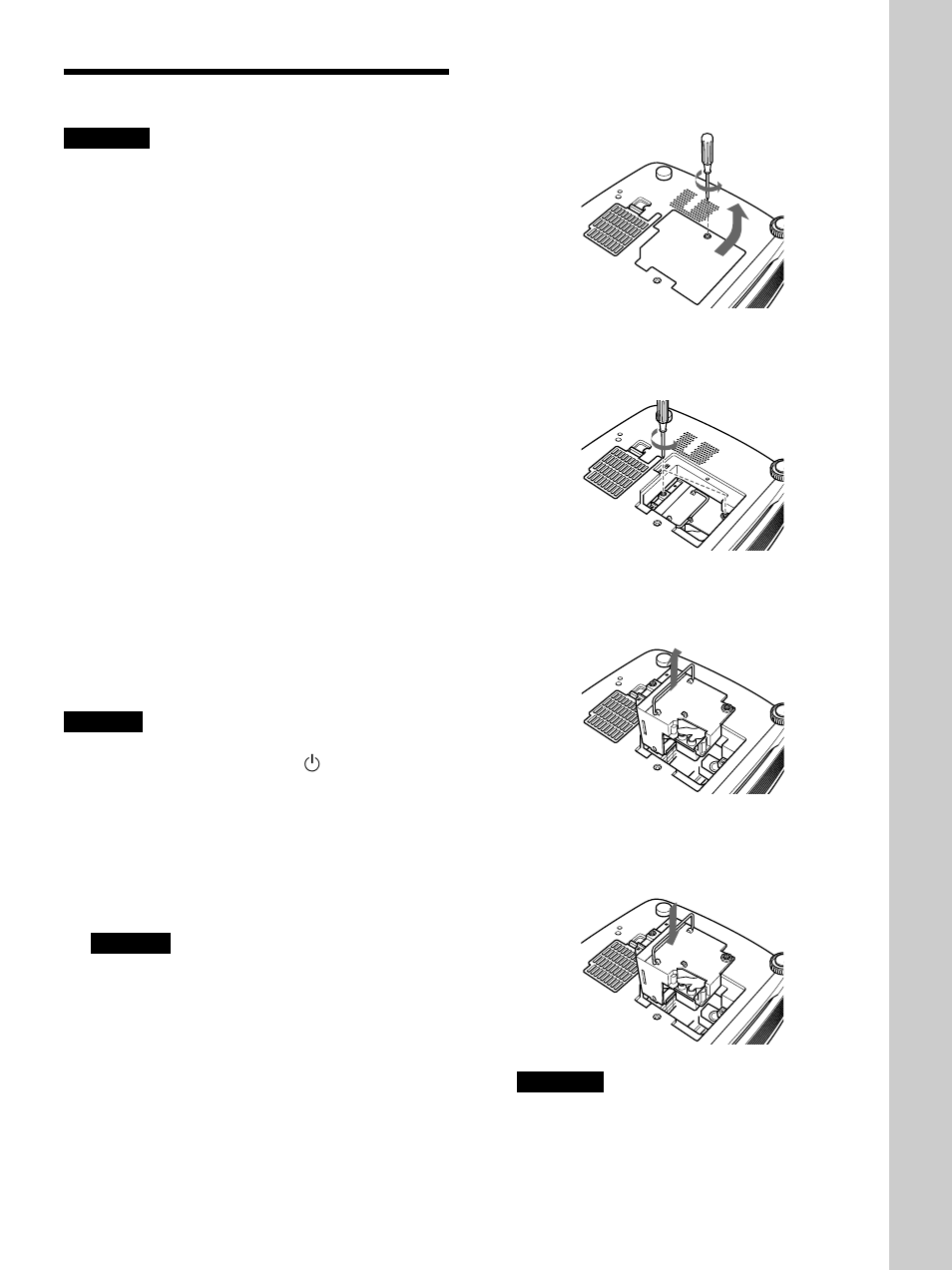 Entretien, Remplacement de la lampe | Sony VPL-PS10 User Manual | Page 79 / 128