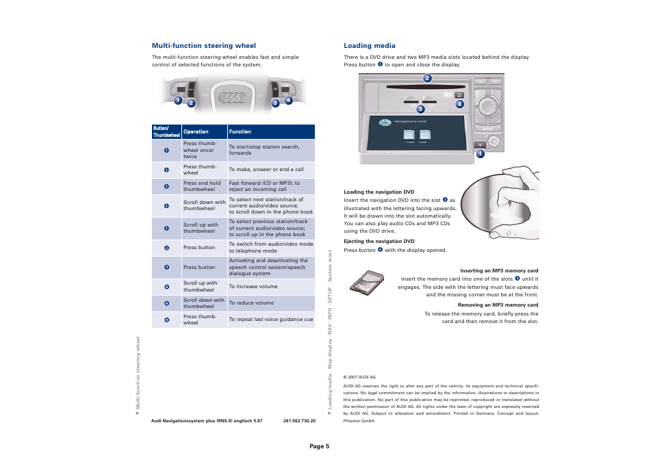 Audi Navigation System plus (RNS-E) User Manual | Page 5 / 8