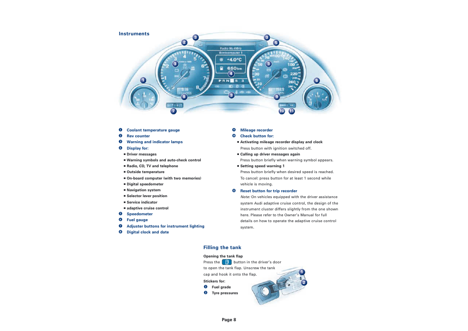 Audi S8 User Manual | Page 8 / 8
