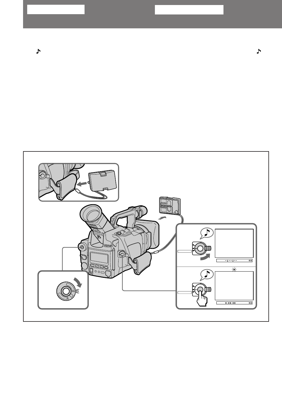 Camera recording, Grabación con la cámara, Basic operations | Operaciones básicas, Para detener la grabación momentáneamente [a | Sony DCR-VX1000E User Manual | Page 12 / 116