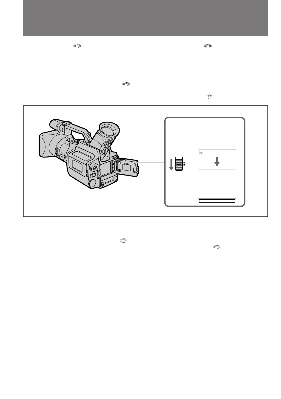 Releasing the steady shot function | Sony DCR-VX1000E User Manual | Page 68 / 116