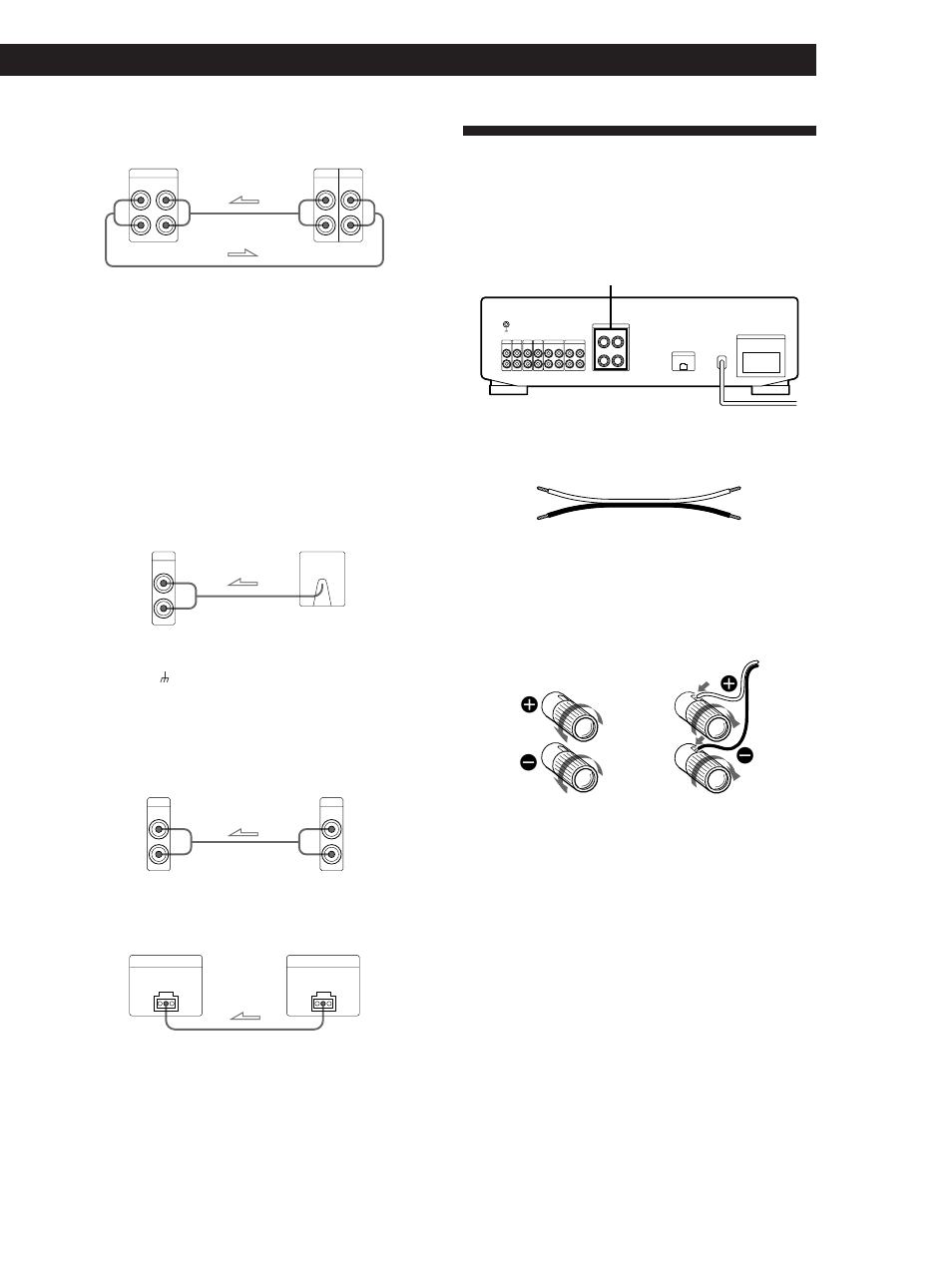 Raccordement des enceintes, Préparatifs 5, Aperçu | Raccordements, Platine à cassette, platine dat ou platine md, Tourne-disque, Remarque, Téléviseur ou magnétoscope, Eon control (ta-fe520r seulement), Quels cordons utiliser | Sony TA-FE520R User Manual | Page 15 / 44