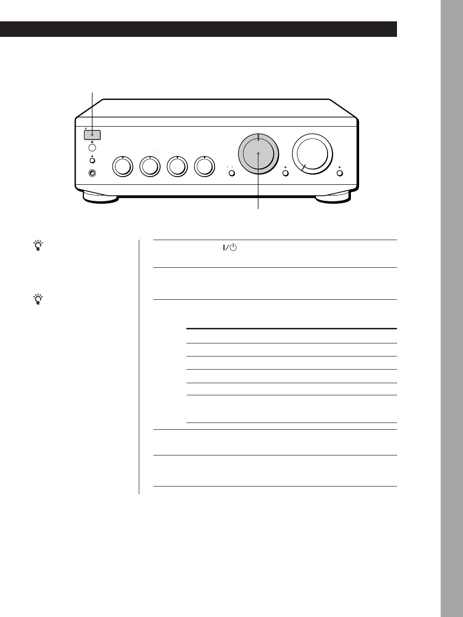 Enregistrement, Opérations de base 9, Opérations de base | Démarrez la lecture de la source de programme, Appuyez sur 1/u pour allumer l’amplificateur | Sony TA-FE520R User Manual | Page 19 / 44