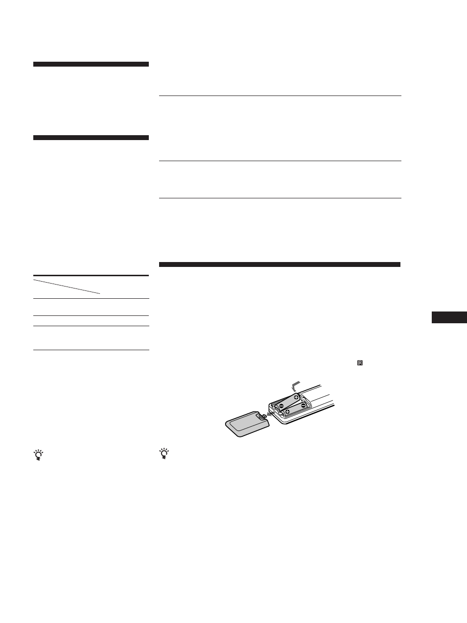 Desempacotamento, Bem-vindo, Acerca deste manual | Ndice, Inserção das pilhas no telecomando, Preparativos, Audição de música, Gravação, Informações adicionais | Sony TA-FE520R User Manual | Page 33 / 44