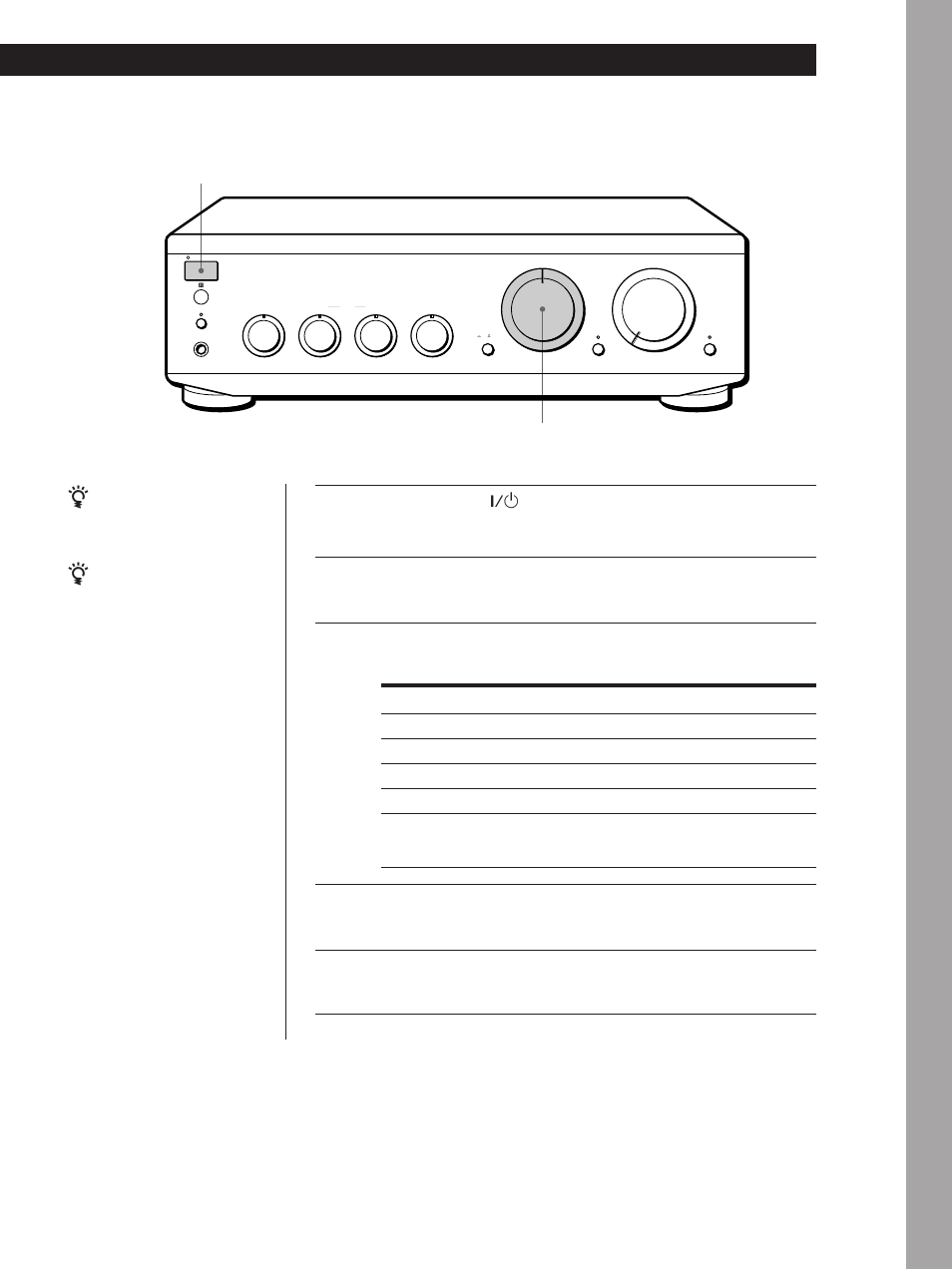 Gravação, Operações básicas 9, Operações básicas | Pressione o botão 1/u para ligar o amplificador, Ligue a fonte sonora que deseja gravar, Inicie a reprodução da fonte sonora | Sony TA-FE520R User Manual | Page 39 / 44