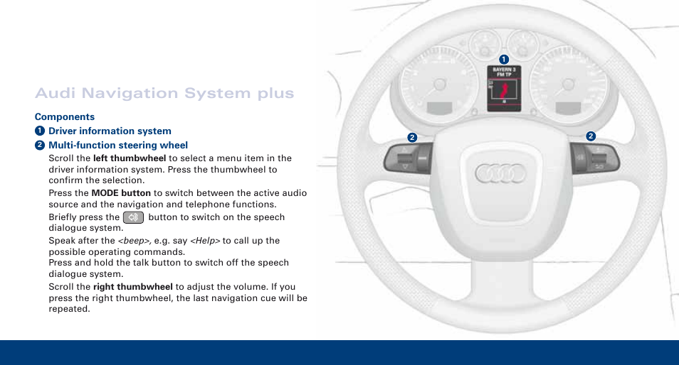 Audi navigation system plus | Audi A3 User Manual | Page 10 / 16