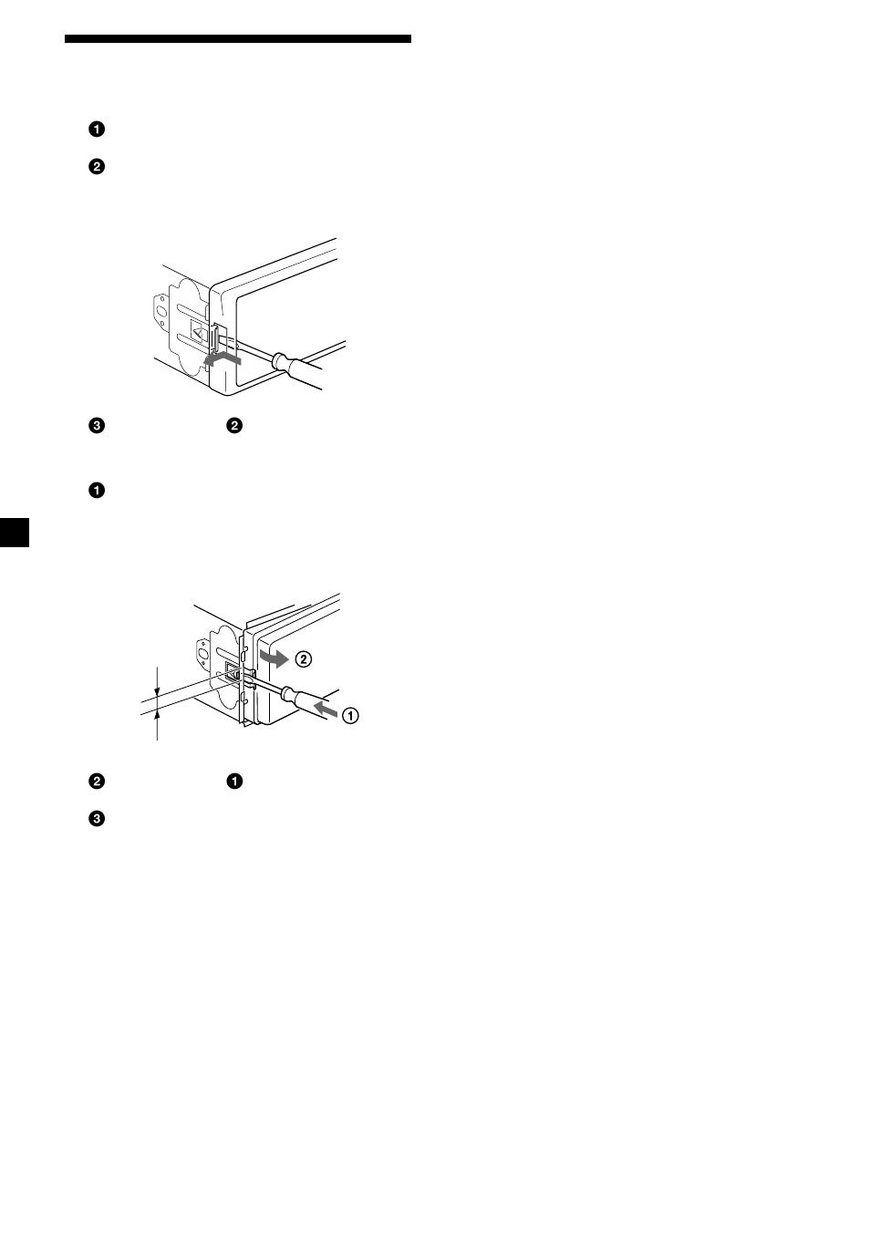 Extracción de la unidad | Sony CDX-L470X User Manual | Page 34 / 56