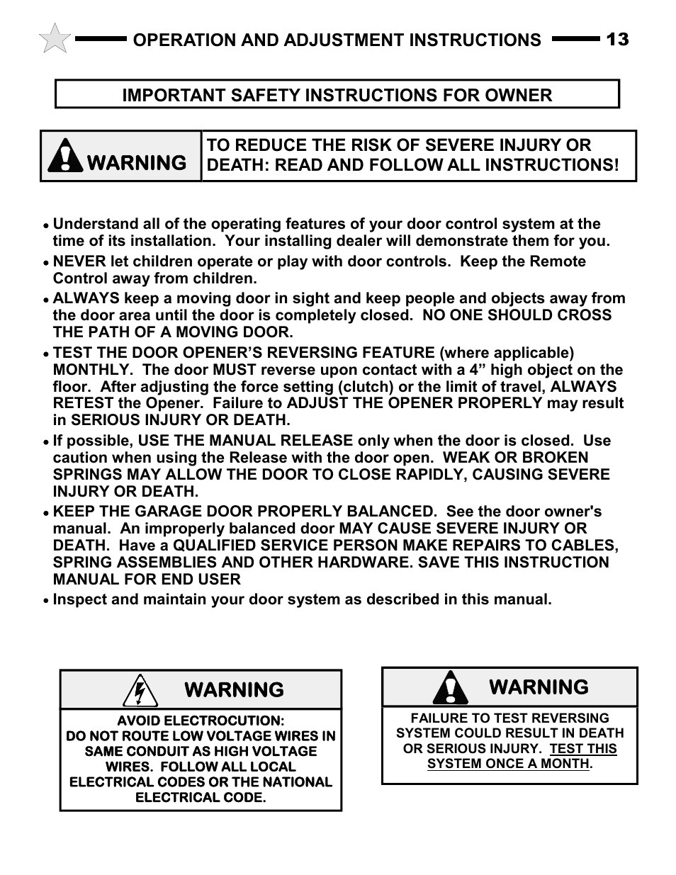 Warning | Audi AUD-S User Manual | Page 13 / 24