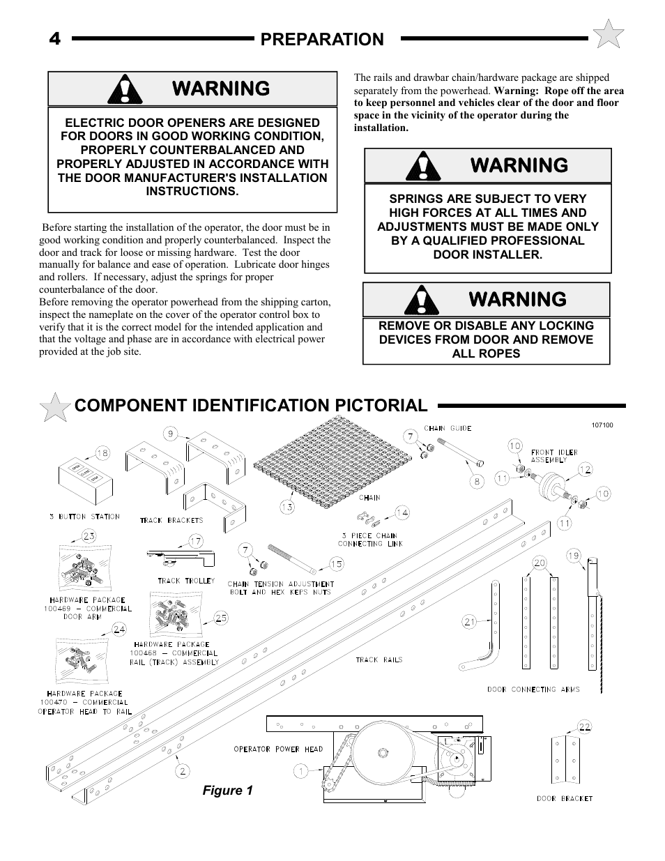 Warning, Component identification pictorial, 4preparation | Audi AUD-S User Manual | Page 4 / 24