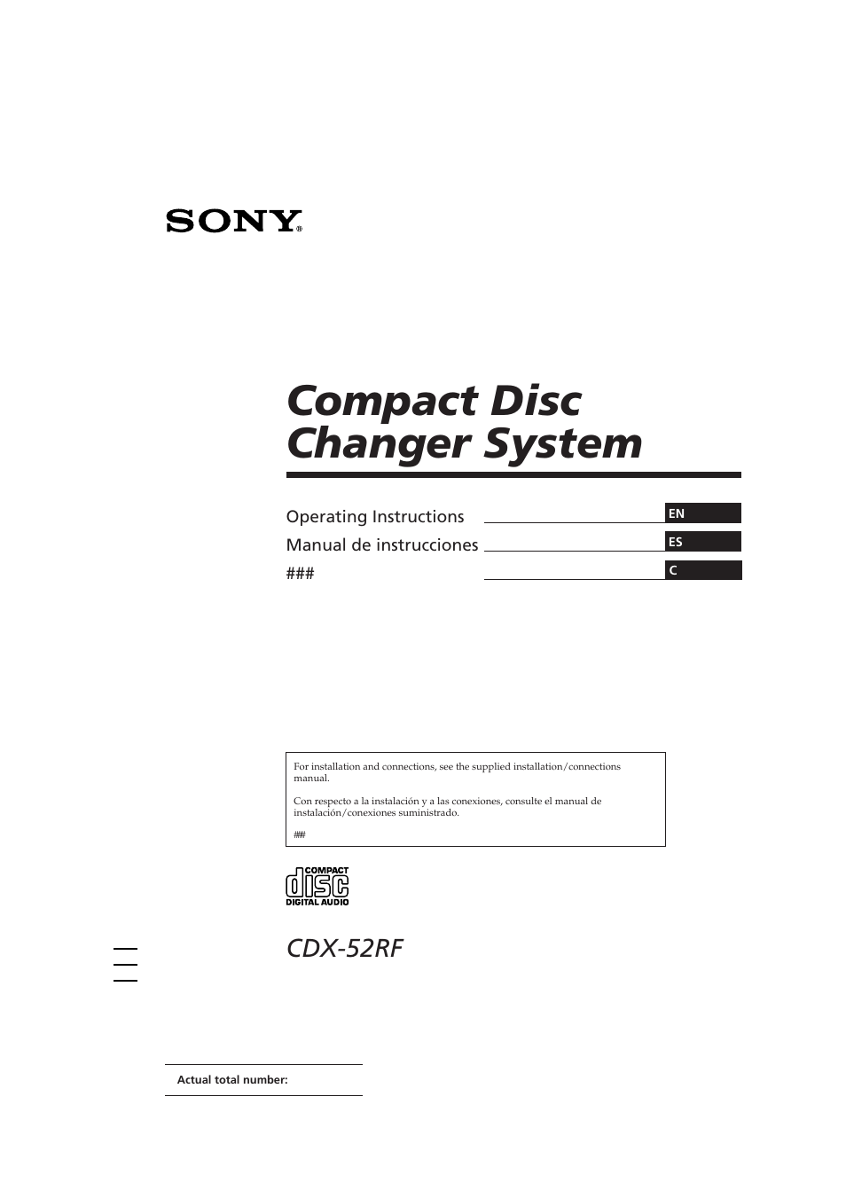 Sony CDX-52RF User Manual | 27 pages