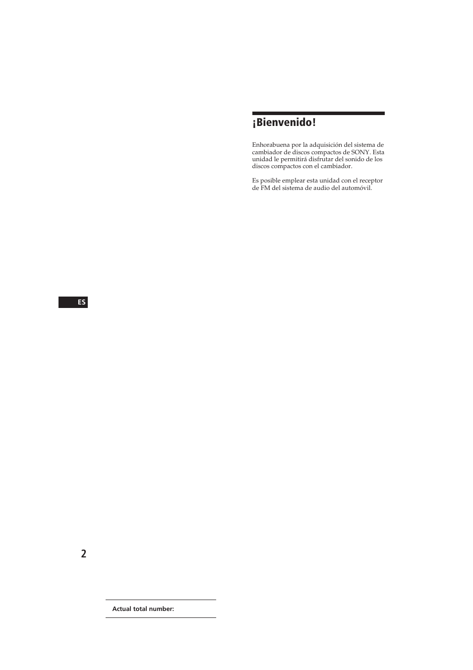 Bienvenido | Sony CDX-52RF User Manual | Page 14 / 27