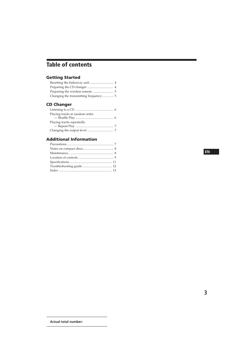 Sony CDX-52RF User Manual | Page 3 / 27