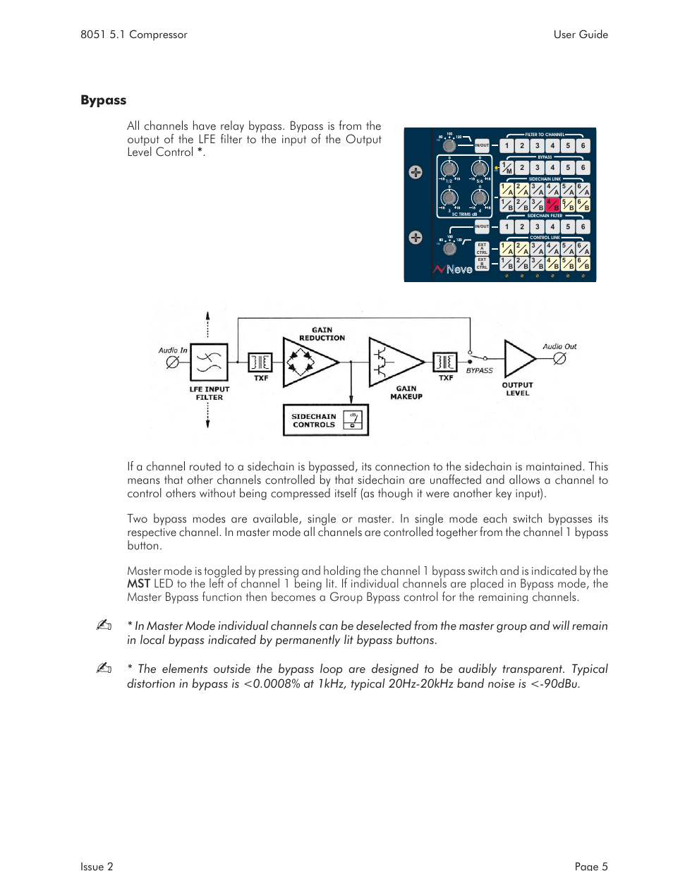 Control link 7, Bypass, Neve | AMS NEVE 8051 User Manual | Page 7 / 19