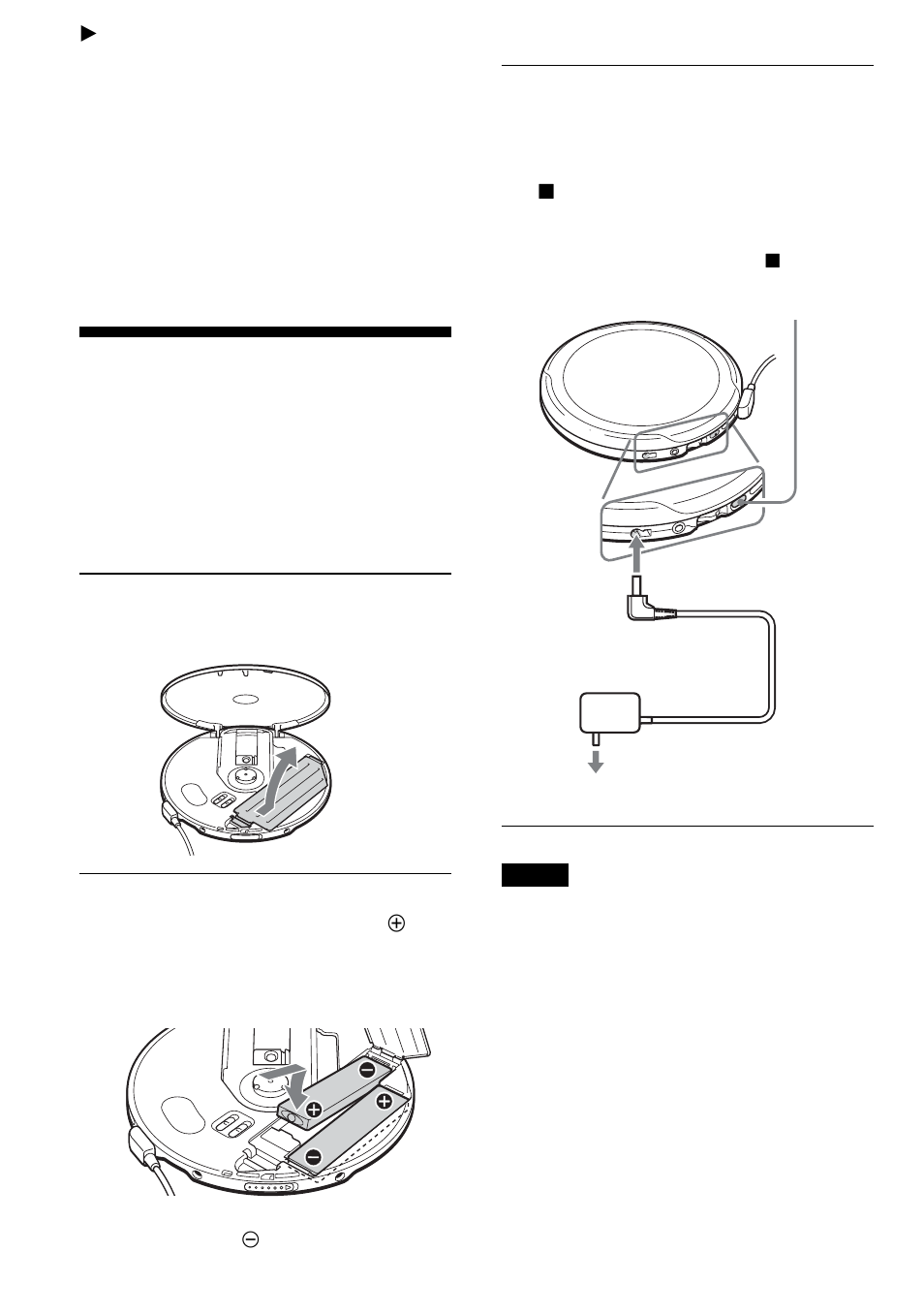 Ligar a uma fonte de alimentação, Utilizar as pilhas recarregáveis | Sony D-NE9 User Manual | Page 100 / 112
