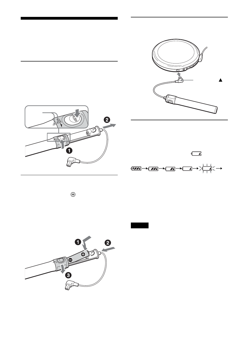 Utilizar pilhas secas | Sony D-NE9 User Manual | Page 102 / 112
