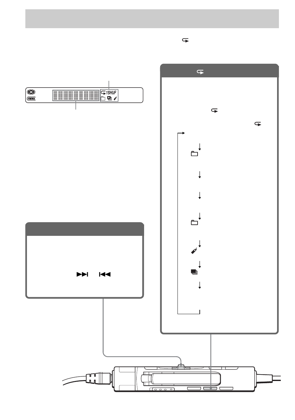 Playback options, Display | Sony D-NE9 User Manual | Page 18 / 112